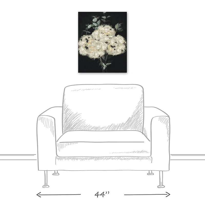Moody Hydrangeas 16" x 20" Canvas Wall Art