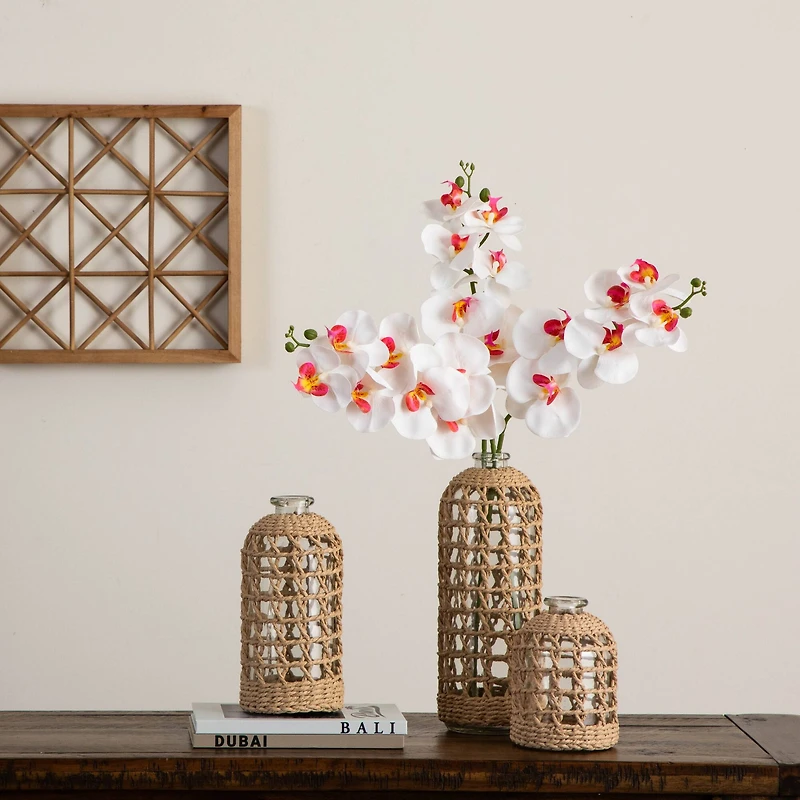 35" White Orchid Flower Stems, 3ct.