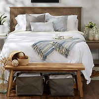 DII® Stonewash Blue Braided Stripe Throw