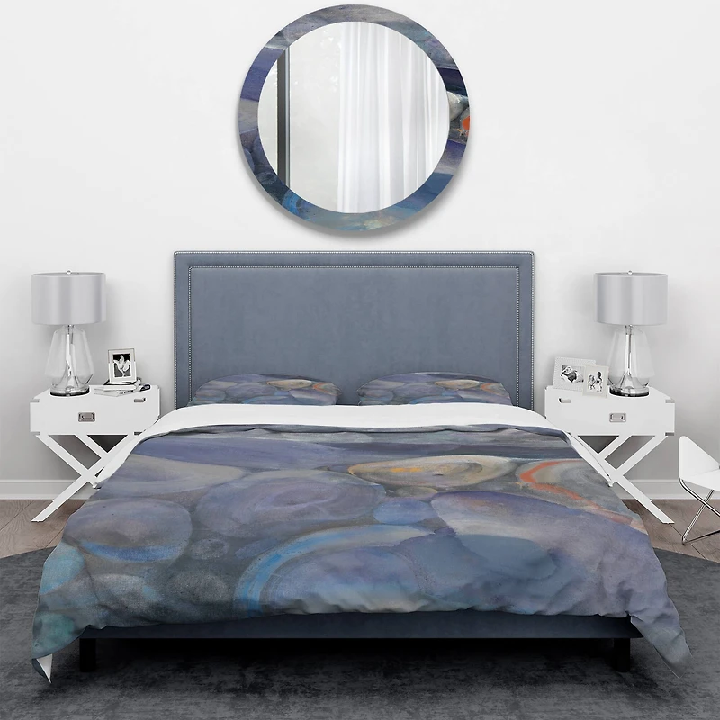 Designart 'Into the Indigo Stream II' Geometric Bedding Set