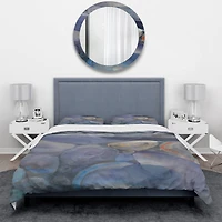 Designart 'Into the Indigo Stream II' Geometric Bedding Set
