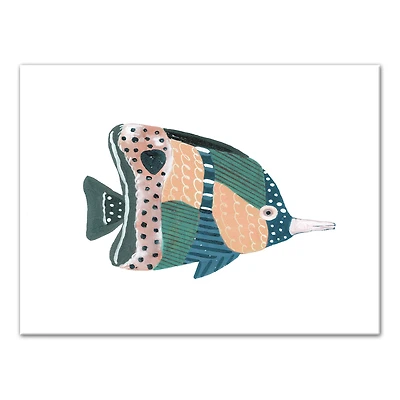 Colorful Fish With Pointy Nose 16" x 12" Canvas Wall Art