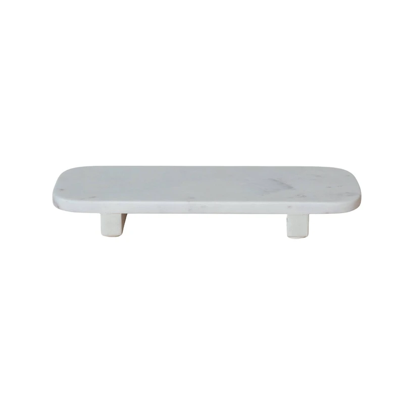 Hello Honey® 15" White Marble Footed Serving Pedestal