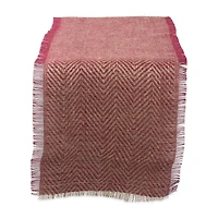DII® 72" Barn Red Chevron Burlap Table Runner