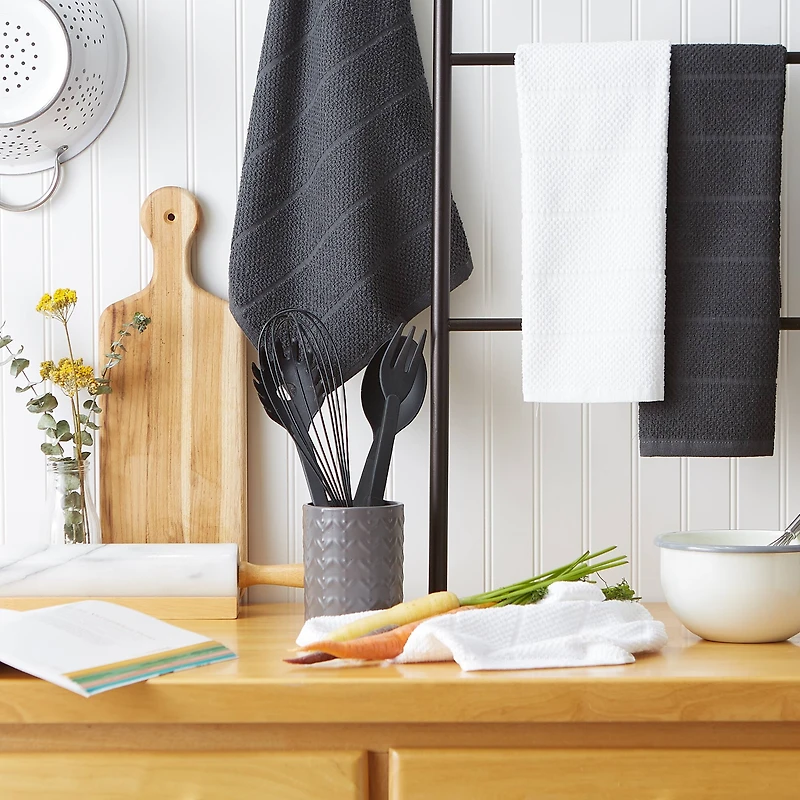 DII® Assorted Mineral Basic Chef Terry Dishtowel (Set of 4)