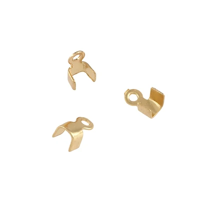 12 Packs: 62 ct. (744 total) 5mm Folding End Crimps with Loops by Bead Landing™