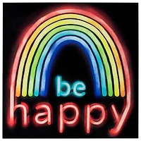 Be Happy Neon Wall Art