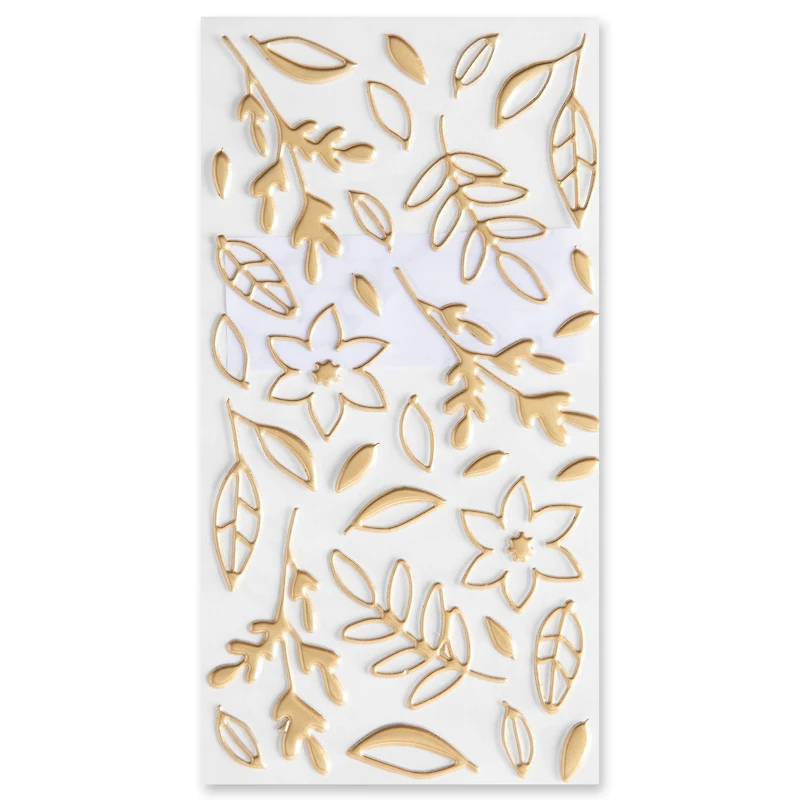 Gold Flower Puffy Stickers by Recollections™