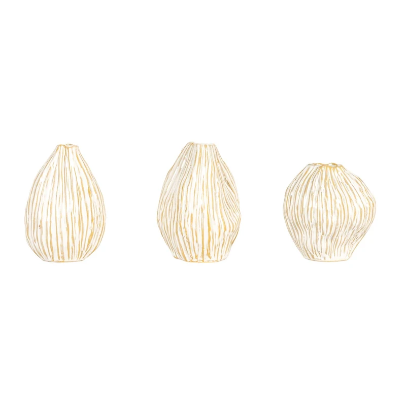 Hello Honey® Whispering White Pleated Vase Set