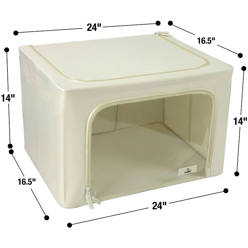 Sorbus Large Foldable & Stackable Storage Bags with Windows Set