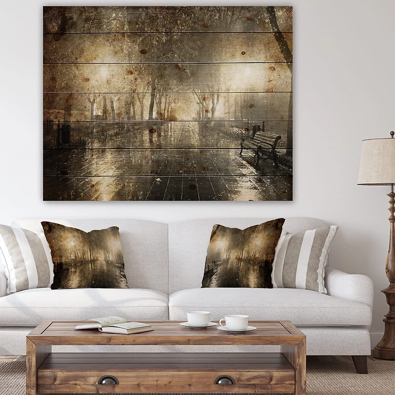 Designart - Night Alley with Lights