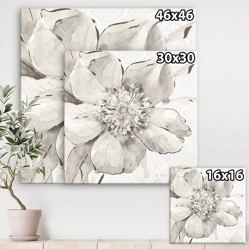 Designart - Indigold Grey Peonies III