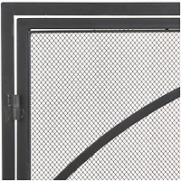 39" Black Metal Minimalistic Single Panel Fireplace Screen