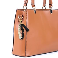 Blue Moon Studio™ Black & White Chain Link Bag Charm with Tassel