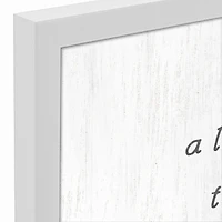 All Good Things Come from Gratitude White Framed Canvas