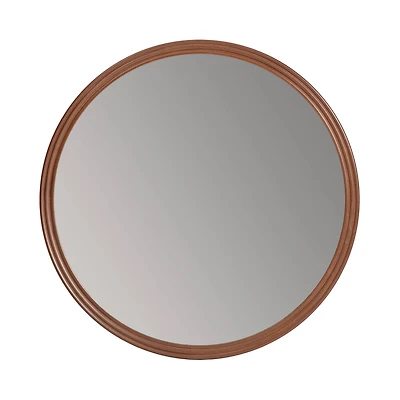 Habitat Decorative 30" Brown Carved Circular Wall Mirror
