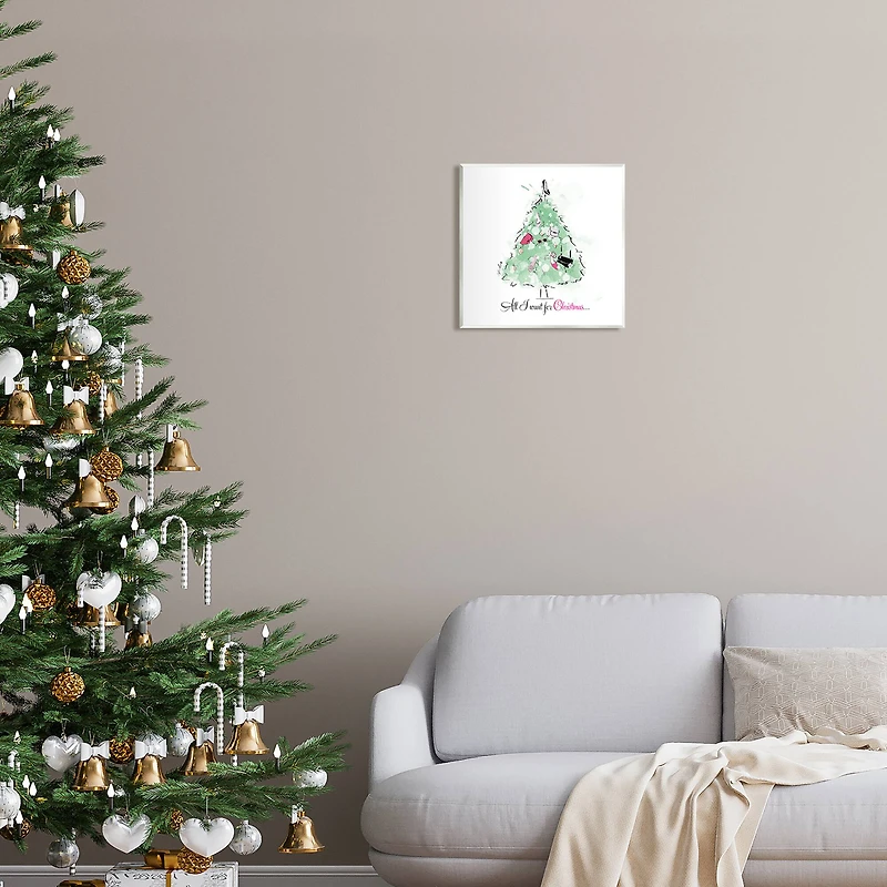 Stupell Industries All I Want for Christmas Fashion Wall Plaque Art