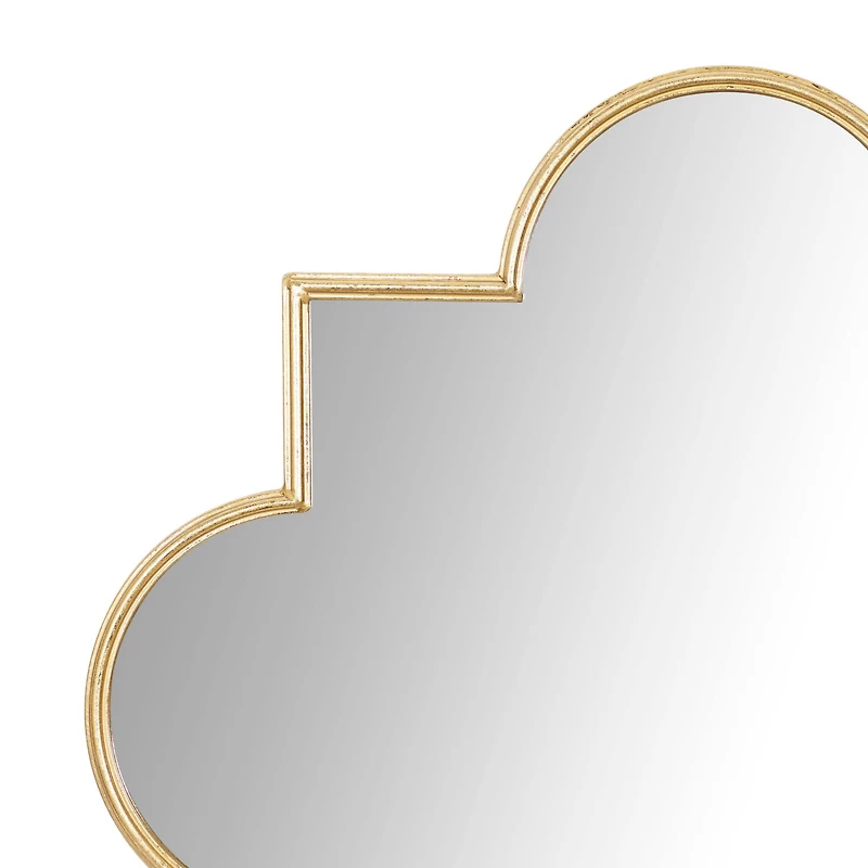 Gold Metal Contemporary Mirror, 34" x 1" x 34"