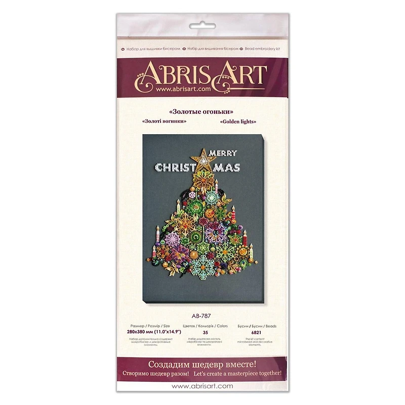 Abris Art Golden Lights Winter Tale Bead Embroidery Kit
