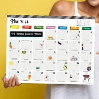 TF Publishing 2024 Every Day's A Holiday Medium Desk Pad Monthly Blotter Calendar