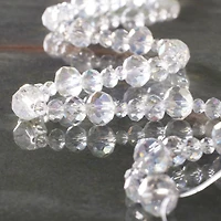 Clear Faceted Glass Rondel Beads by Bead Landing™