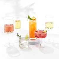 JoyJolt® Christian Siriano 11.5oz. Optic Gold Rim White Wine Glasses, 4ct.