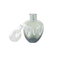 Green Iridescent Finish Glass Ombre Living Room Decorative Jar