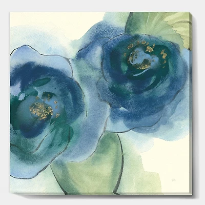 Designart - Blue Floral Poppies III