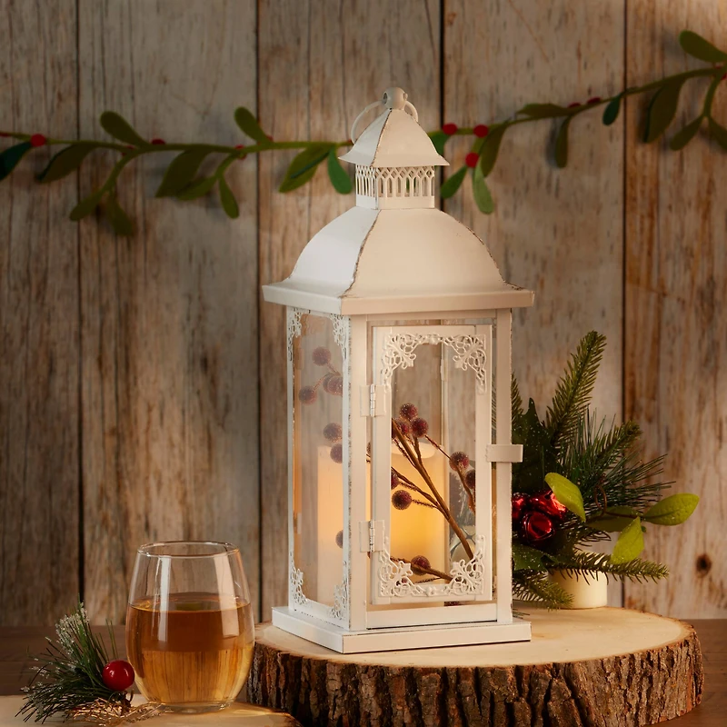 Kate Aspen® Medium Antique White Decorative Lantern