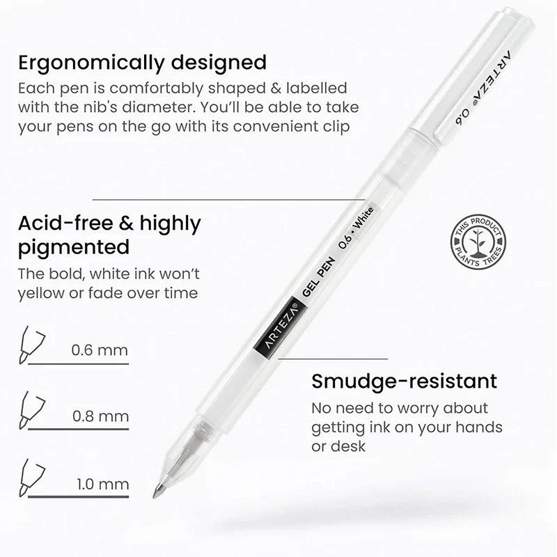 Arteza® White Gel Pen Set