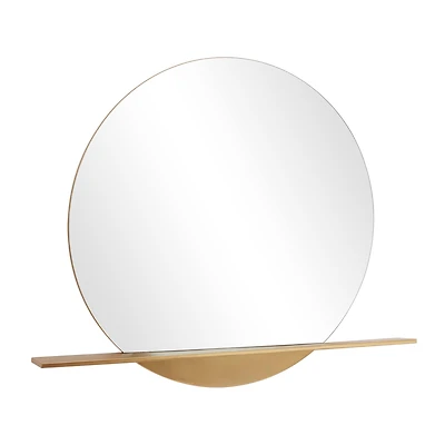 Gold Metal Glam Wall Mirror, 44" x 4" x 36"