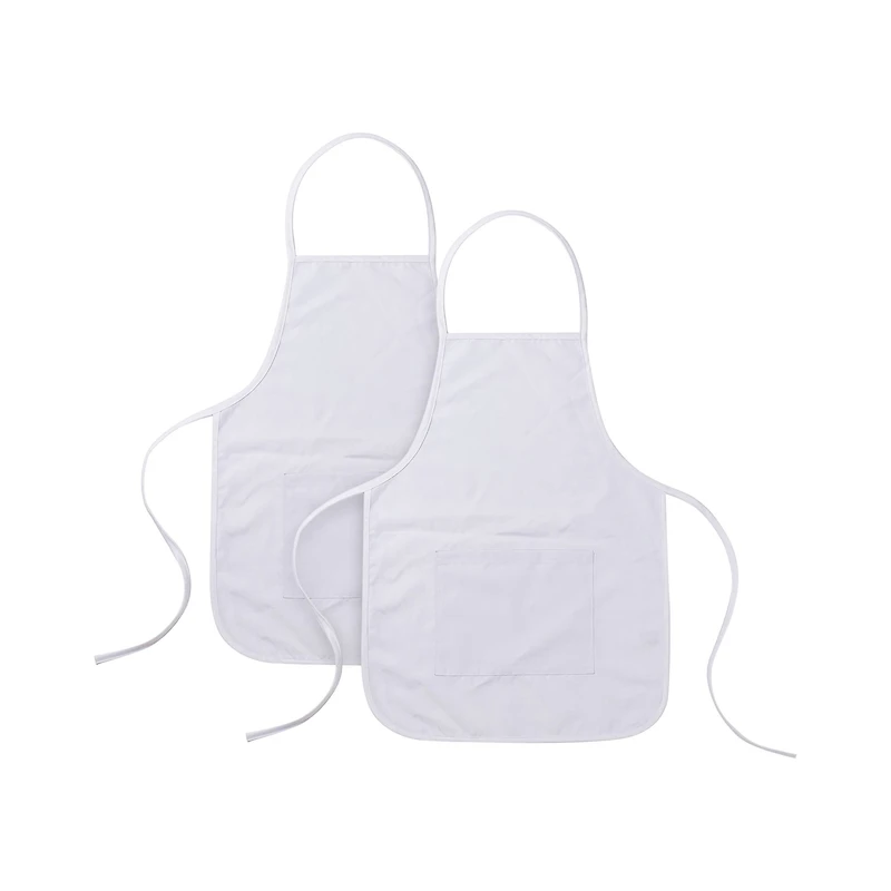 Craft Express White Child Sublimation Aprons, 2ct.