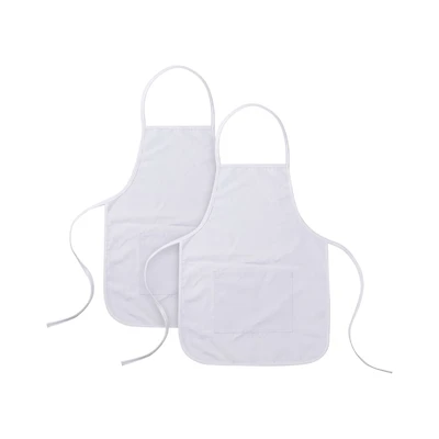 Craft Express White Child Sublimation Aprons, 2ct.