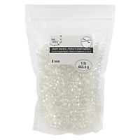 Clear Aurora Borealis Faceted Acrylic Round Craft Beads by Bead Landing™, 8mm