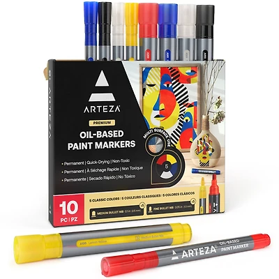 Arteza® Classic Colors Oil-Based Paint Marker Set