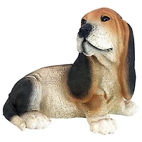 Design Toscano 9" Black & Brown Basset Puppy Dog Statue