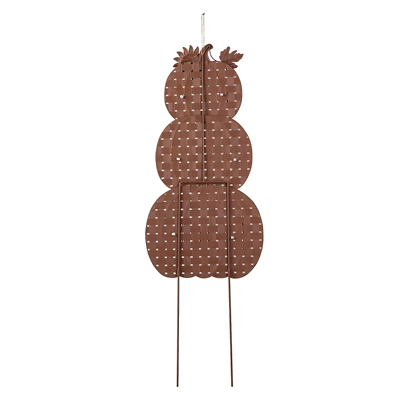 Glitzhome® 35.5" Thanksgiving Metal Stacked Pumpkins Yard Stake