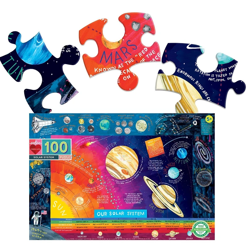 eeBoo Solar System 100 Piece Puzzle