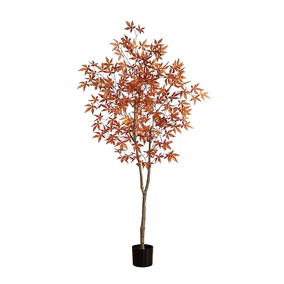 6ft. Orange Japanese Maple Artificial Potted Tree