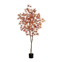 6ft. Orange Japanese Maple Artificial Potted Tree