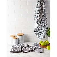 DII® Damask Oven Mitt & Potholder Set