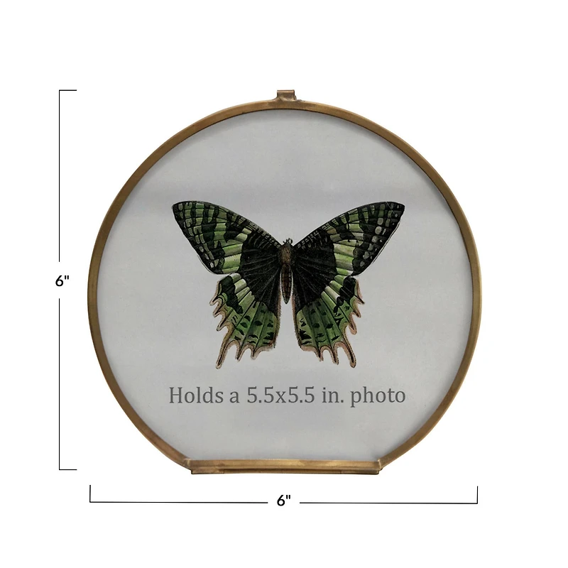 Hello Honey® Brass & Glass 5.5" x 5.5" Photo Frame