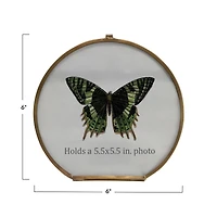 Hello Honey® Brass & Glass 5.5" x 5.5" Photo Frame