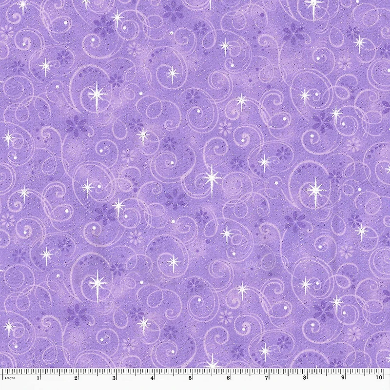 Fabric Traditions Light Purple Swirls Cotton Fabric