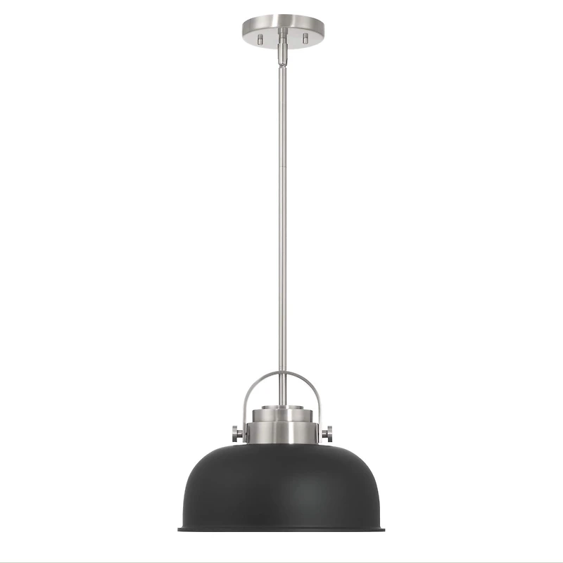 Hello Honey® Arte Black & Nickel Industrial Metal 2-Tone Ceiling Light