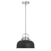 Hello Honey® Arte Black & Nickel Industrial Metal 2-Tone Ceiling Light