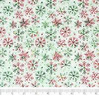 SINGER Christmas Holiday Snowflakes White Cotton Fabric