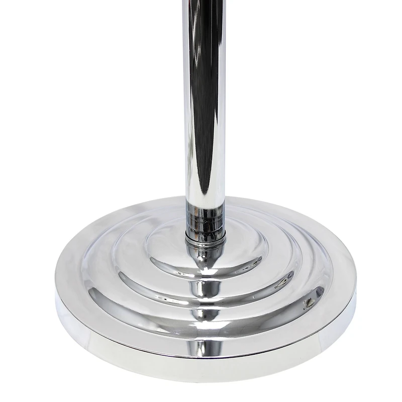 Elegant Designs™ 5ft. Gray Crystal and Chrome Floor Lamp with Drum Shade