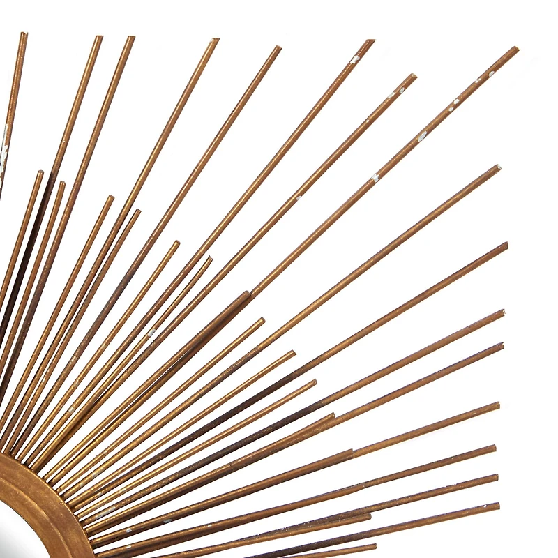 Gold Metal Rustic Wall Mirror Set