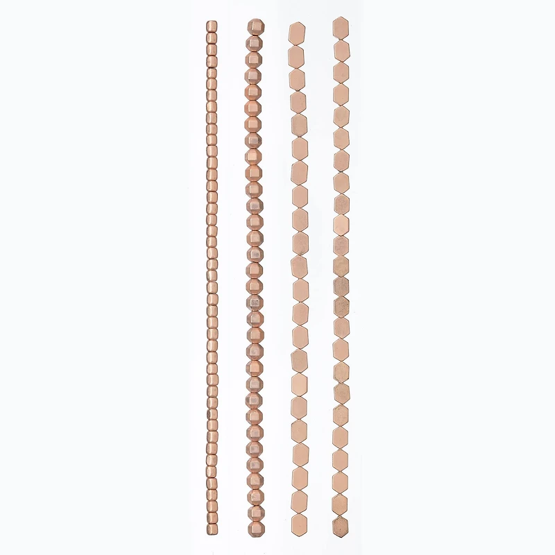 Matte Rose Gold Hematite Mix Beads by Bead Landing™